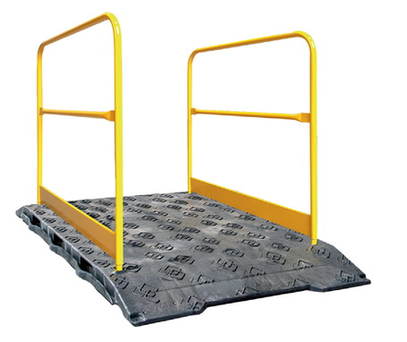 PASARELA PEATONAL CAUCHO 1700X1000X140 C/BARANDILLA 990X1100